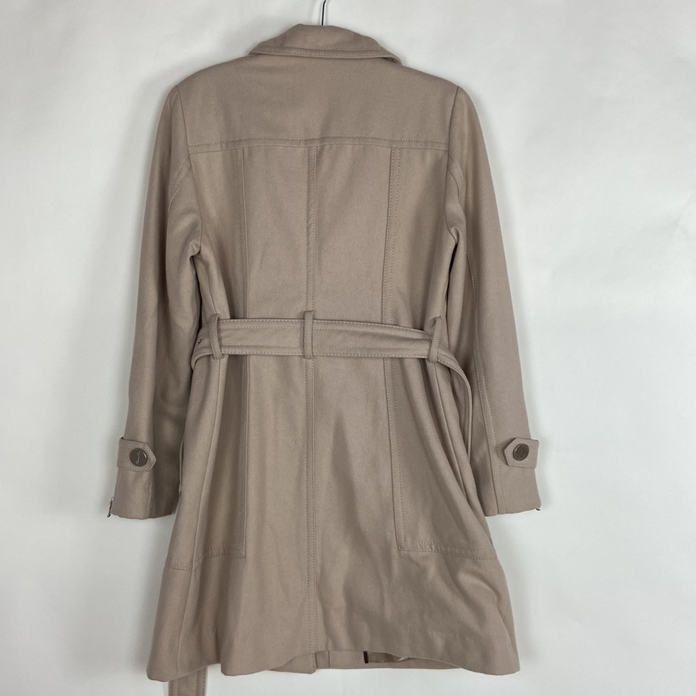 Kenneth Cole New York Wool Belted Zip Up & Down Snap Zip Full Length Trench Coat - Picture 2 of 16